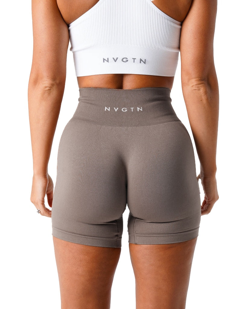 NVGTN Lycra Spandex Solid Seamless Shorts Women Soft Workout Tights Fitness Outfits Yoga Pants Gym Wear