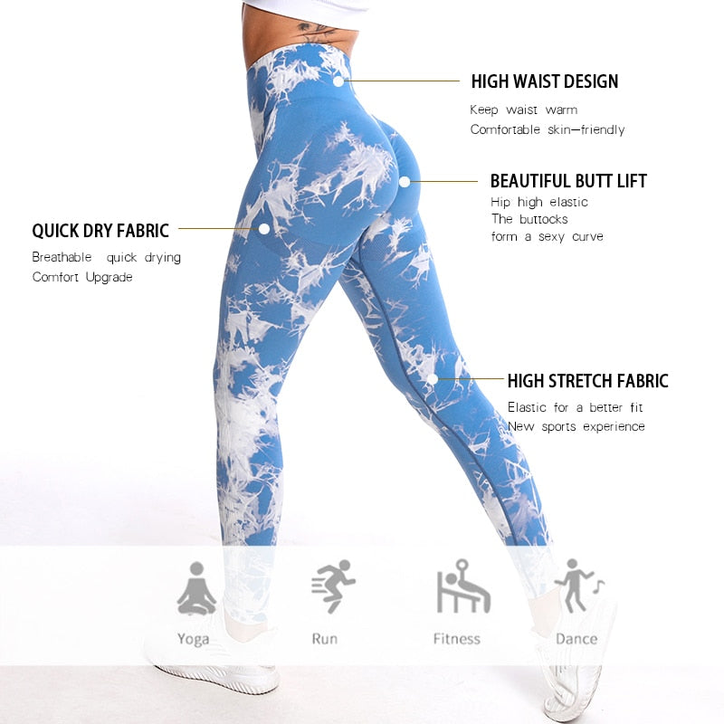 Cysincos Tie Dye Seamless Leggings for Women High Waist Yoga Pants Tummy  Control Workout Running Yoga Leggings for Women, Blue, Small : :  Clothing, Shoes & Accessories