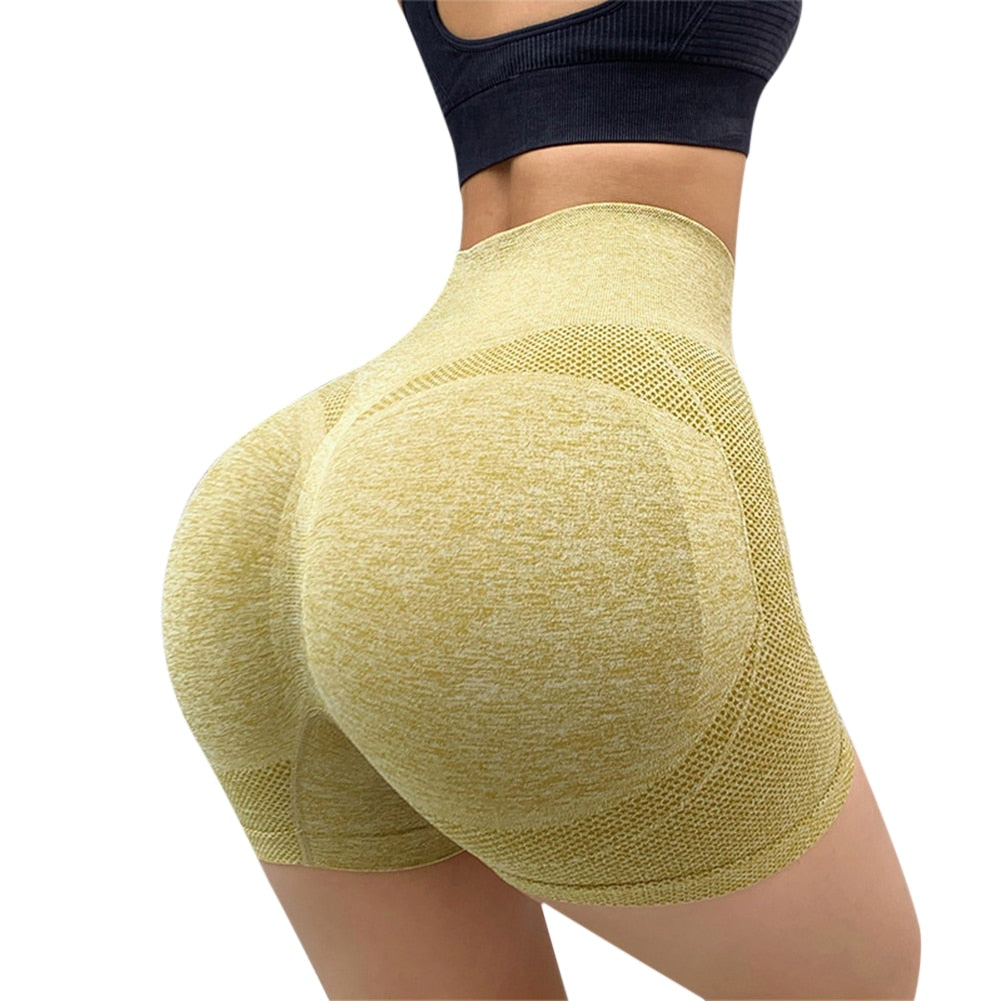 Lady Yoga Shorts High Waist Workout Shorts Fitness Yoga Lift Butt Fitness Women Yoga Gym Running Short Pants Sportswear