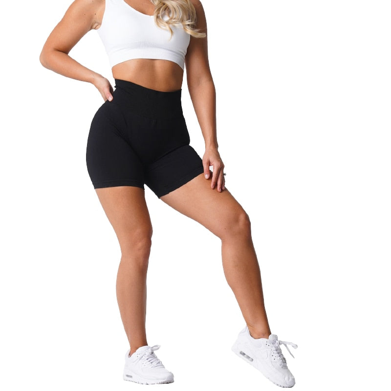 NVGTN Lycra Spandex Solid Seamless Shorts Women Soft Workout